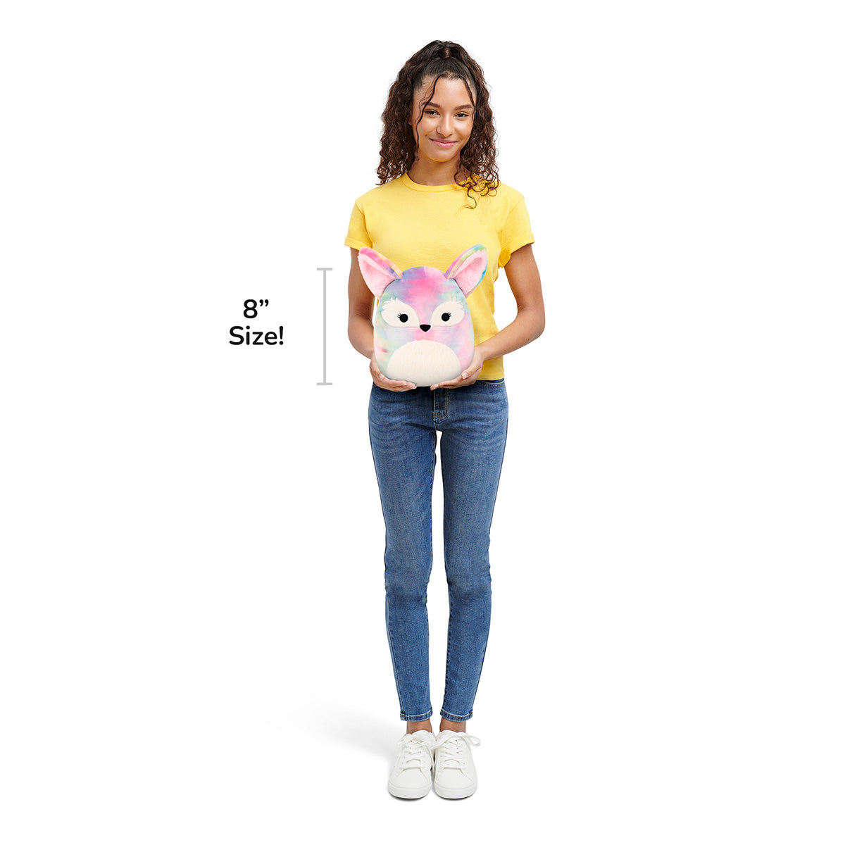 8-Inch Paulette the Rainbow Tie-Dye Fennec Fox - Image 7